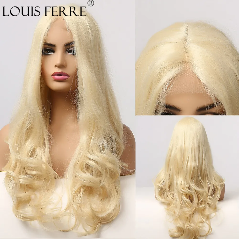 LOUIS FERRE Blonde Lace Front Wig for Women Middle Part Glueless Synthetic Wigs Long Wave Part Lace Wig Golden Cosplay Fake Hair
LOUIS FERRE Blonde Lace Front Wig for Women Middle Part Glueless Synthetic Wigs Long Wave Part Lace Wig Golden Cosplay Fake Hair