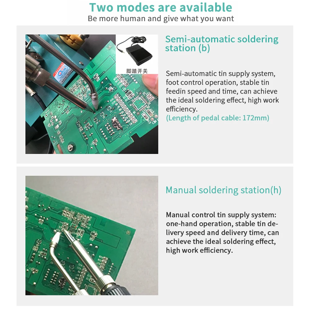 Automatic Soldering Machine Tin Feeder Foot Rest Constant Temperature Soldering Station Suit 378 Internal Heated Soldering Iron
Automatic Soldering Machine Tin Feeder Foot Rest Constant Temperature Soldering Station Suit 378 Internal Heated Soldering Iron