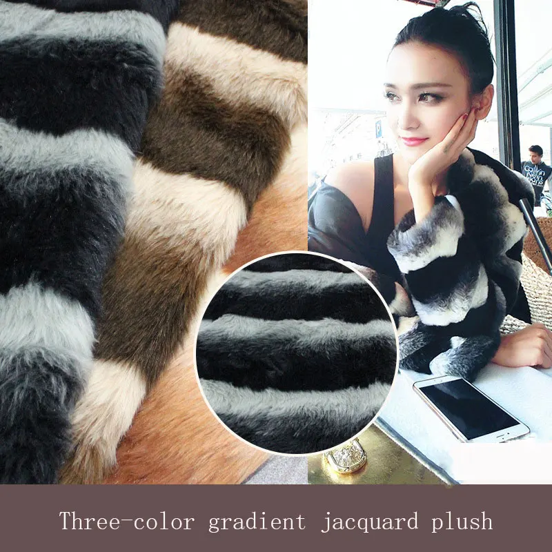 Faux fur Three-color wool jacquard Caramel gradient jacquard plush fabric Artificial wool Fabric fur
Faux fur Three-color wool jacquard Caramel gradient jacquard plush fabric Artificial wool Fabric fur