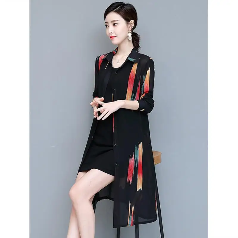 Fashion Sun Protection Clothes Women's Summer Jacket New Large Size Mid-length Over The Knee Chiffon Print Cardigan Shawl
Fashion Sun Protection Clothes Women's Summer Jacket New Large Size Mid-length Over The Knee Chiffon Print Cardigan Shawl