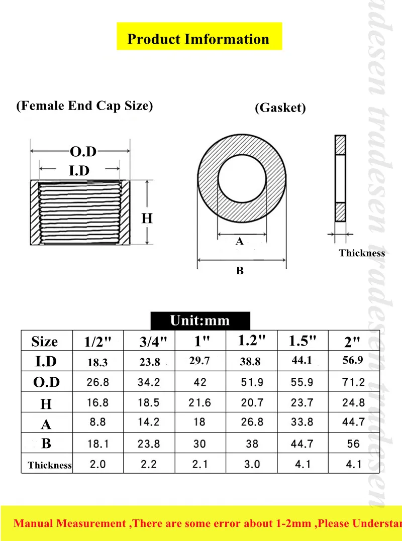 1Pcs 1/2" 3/4" 1" 1.2" 1.5" 2" PVC Female Thread Plastic End Cap Plug Fitting UPVC Aquarium Fish Tank Pipe Connector Adapter
1Pcs 1/2" 3/4" 1" 1.2" 1.5" 2" PVC Female Thread Plastic End Cap Plug Fitting UPVC Aquarium Fish Tank Pipe Connector Adapter