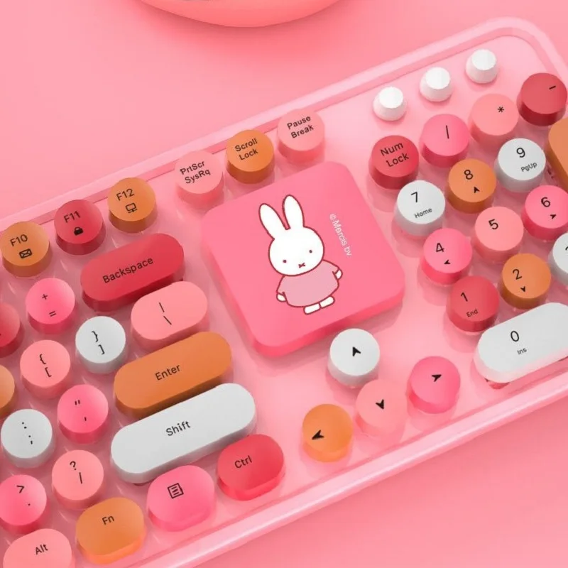 Miffy X MIPOW 104 клавиш полностью беспроводная клавиатура и мышь комбо + Настольный