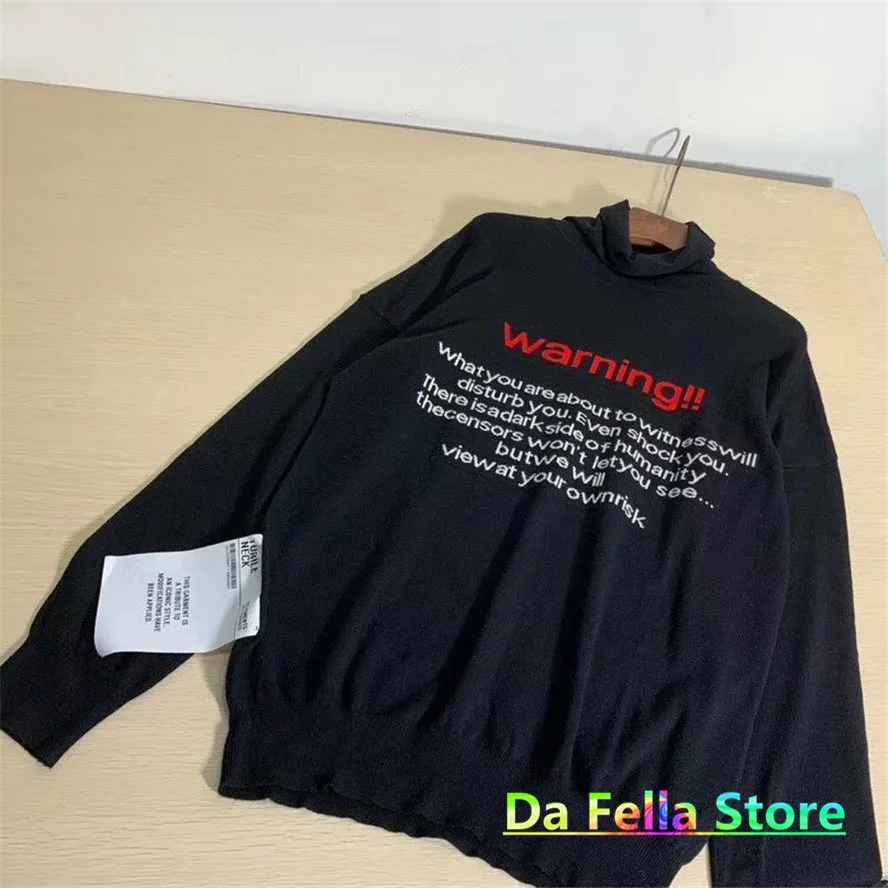 Vetements Hoodie Men Women Vetements Turtleneck Sweatshirts Letter Jacquard Logo VTM Pullovers High Quality Cotton Iconic Style
Vetements Hoodie Men Women Vetements Turtleneck Sweatshirts Letter Jacquard Logo VTM Pullovers High Quality Cotton Iconic Style