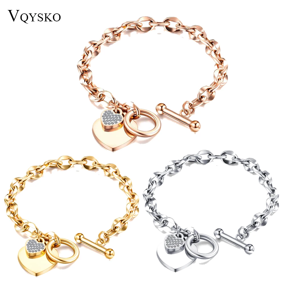 Fashion Love Heart Charm Bracelets For Women Gold Silver Color Stainless Steel Chain Bileklik Bracelet&Bangle Jewelry
Fashion Love Heart Charm Bracelets For Women Gold Silver Color Stainless Steel Chain Bileklik Bracelet&Bangle Jewelry