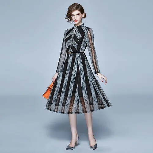 2020 Women Spring Autumn Elegant Lace Dress Shirt Female Designer Office Party Robe High Quality Vintage Slim Cocktail Vestidos
2020 Women Spring Autumn Elegant Lace Dress Shirt Female Designer Office Party Robe High Quality Vintage Slim Cocktail Vestidos