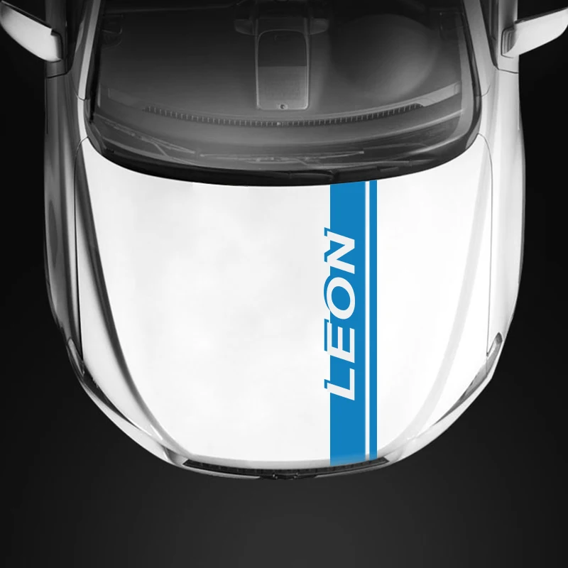 Виниловые наклейки на капот автомобиля для SEAT LEON 2005 2012-202 в полоску декоративные