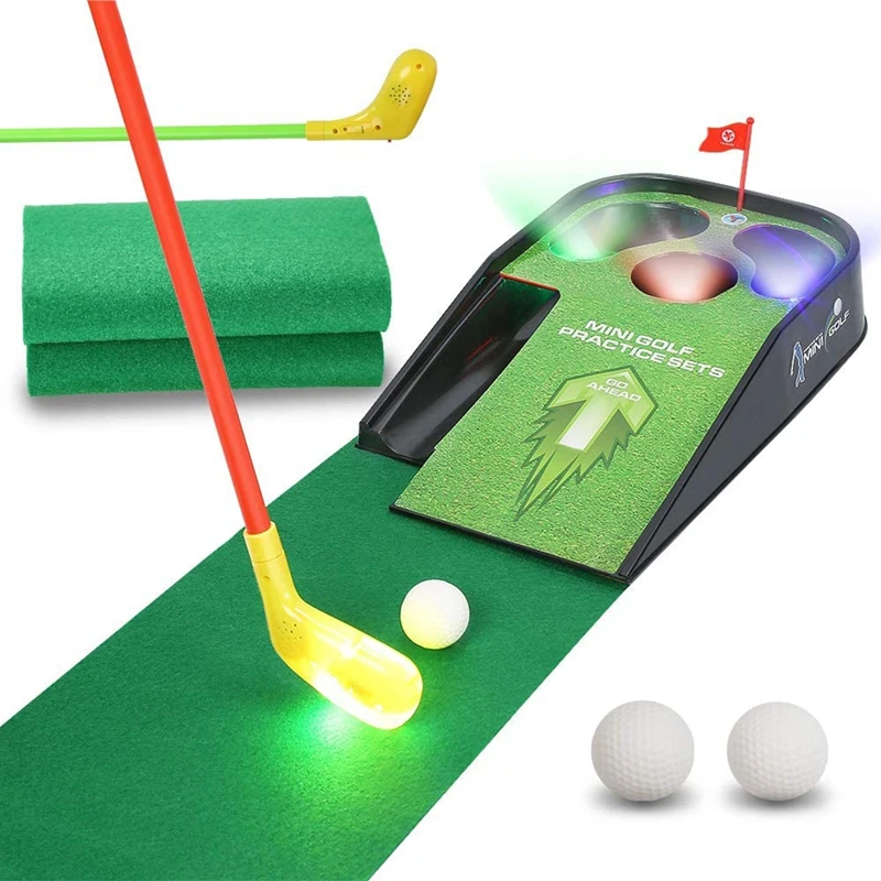 Mini Golf Putting Green Putting Mat Set with Sound Effect for Kids, Toddlers, Golf Beginner
Mini Golf Putting Green Putting Mat Set with Sound Effect for Kids, Toddlers, Golf Beginner