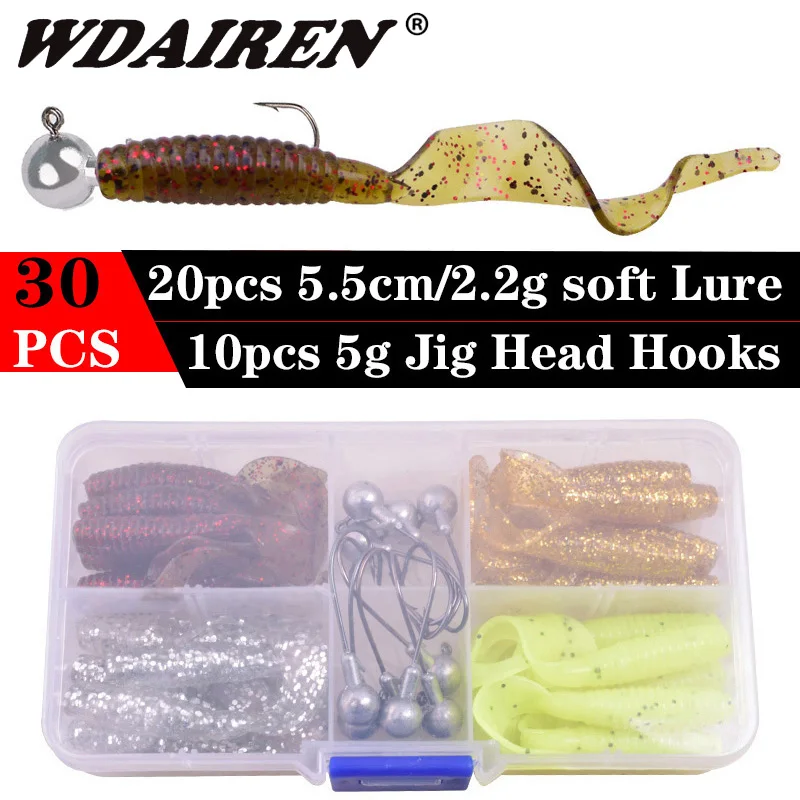 30Pcs/set Soft Lures Lead Hooks Boxed Flexible Swimbaits Lure Shrimp Flavor Additive Artificial Silicone bait Fishing Tackle
30Pcs/set Soft Lures Lead Hooks Boxed Flexible Swimbaits Lure Shrimp Flavor Additive Artificial Silicone bait Fishing Tackle