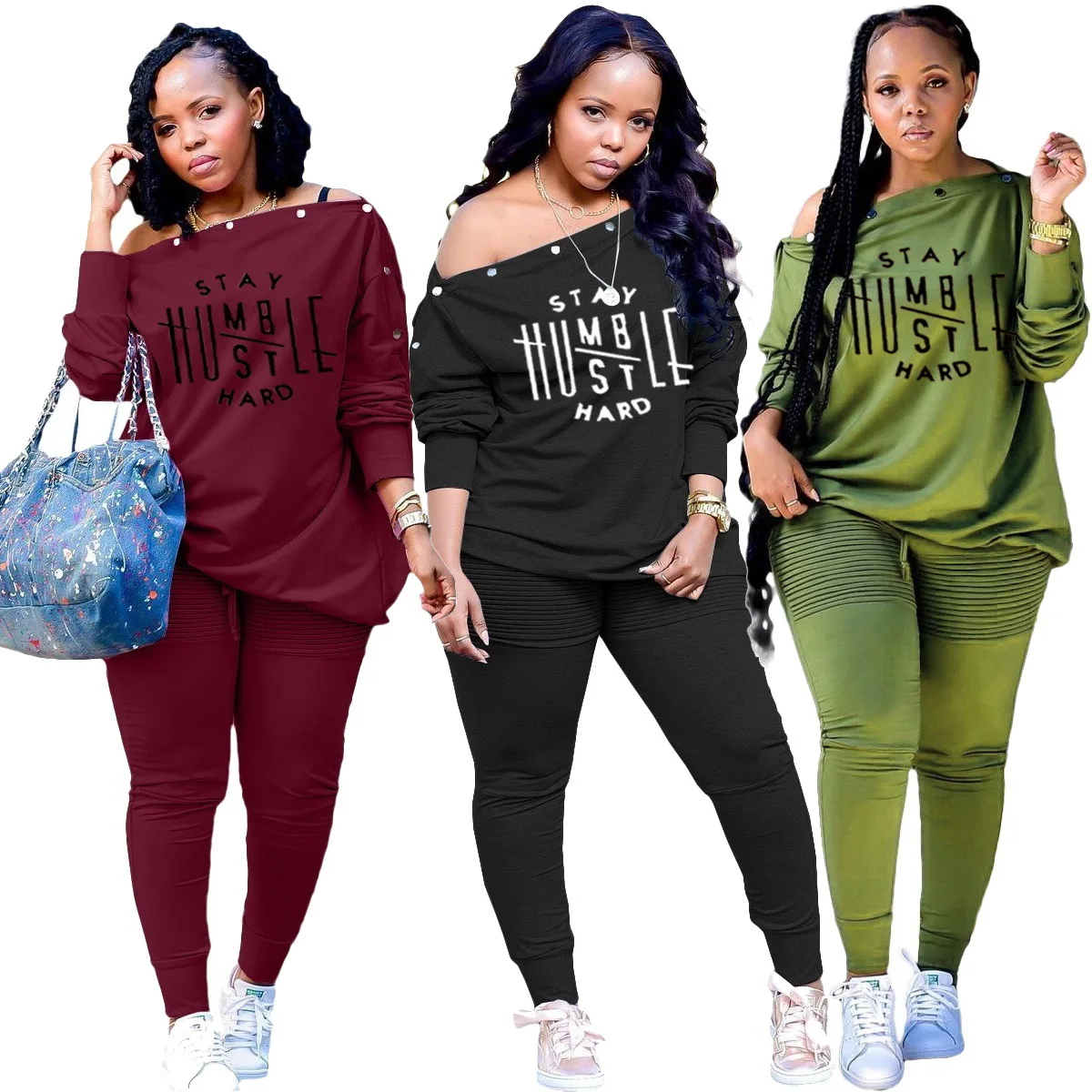 Long Sleeve Loose Top Pencil Pants Set One Shoulder Letter Printed Suit Casual Sets for Women Fall Fashion Outfit Femme
Long Sleeve Loose Top Pencil Pants Set One Shoulder Letter Printed Suit Casual Sets for Women Fall Fashion Outfit Femme