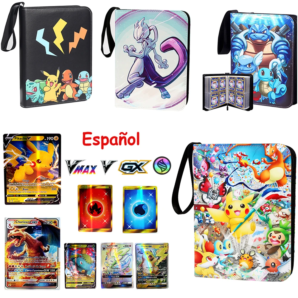 Pokemon Cards in Spanish Pokemon Binder Cards Collectors Album Anime Game Card Protection Portable Storage Case Top Toy Gift
Pokemon Cards in Spanish Pokemon Binder Cards Collectors Album Anime Game Card Protection Portable Storage Case Top Toy Gift