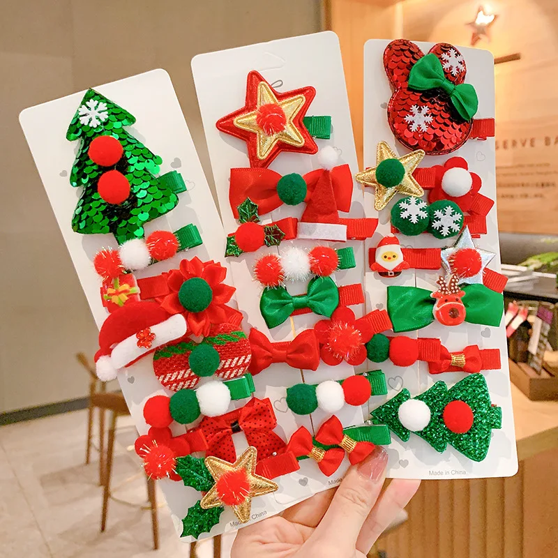 Christmas Hair Clip Set New Year Cute Girl Tree Bow Hairpin Santa Children Party Star Decorations Hair Accessories Cartoon Gift
Christmas Hair Clip Set New Year Cute Girl Tree Bow Hairpin Santa Children Party Star Decorations Hair Accessories Cartoon Gift