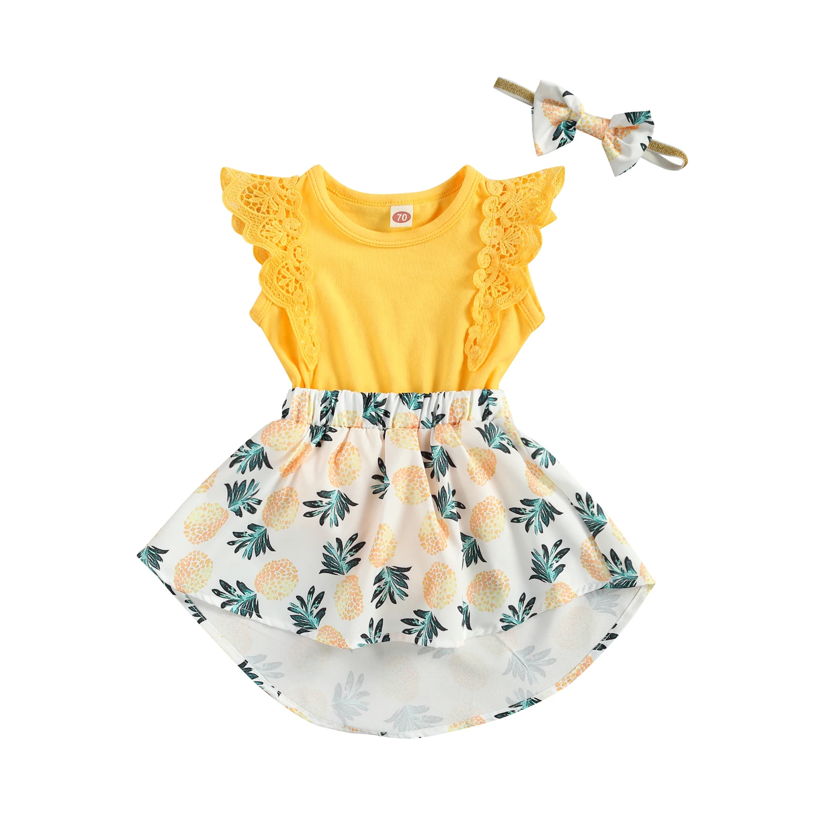 2021 Summer Baby Clothing Newborn Baby Girl Fruit Printed Two-pieces Set 0-18M Girls Flying Sleeve O-neck Romper Dress +Headband
2021 Summer Baby Clothing Newborn Baby Girl Fruit Printed Two-pieces Set 0-18M Girls Flying Sleeve O-neck Romper Dress +Headband