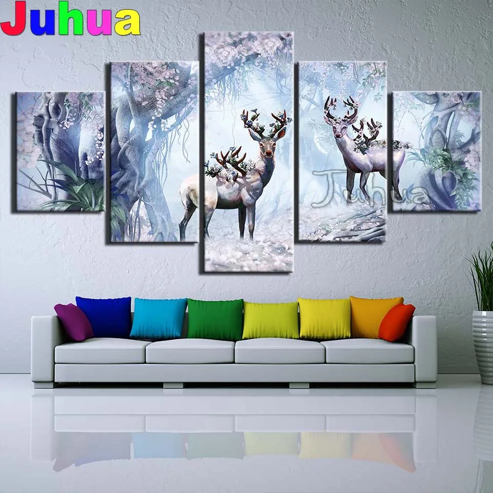 5 Piece diamond painting Deer Landscape Animal Multi Panel Diamond picture full round diamond embroidery Rhinestone home Gift,
5 Piece diamond painting Deer Landscape Animal Multi Panel Diamond picture full round diamond embroidery Rhinestone home Gift,