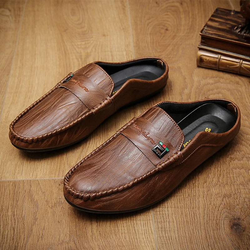 Italian Luxury Men's Slippers PU Leather Loafers Men Moccasins Casual Non-slip Man Shoes Summer Fashion Half Shoes For Men
Italian Luxury Men's Slippers PU Leather Loafers Men Moccasins Casual Non-slip Man Shoes Summer Fashion Half Shoes For Men