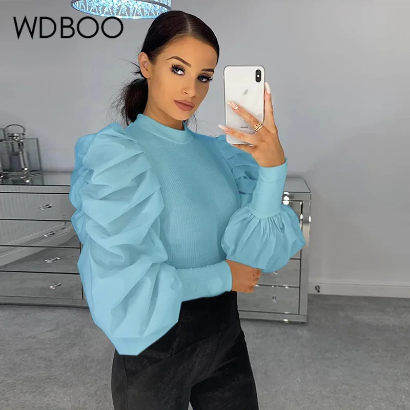 WDBOO Elegant Ruched Lantern Long Sleeve Knit Blouse Shirt Women Autumn Solid Slim Retro French Tops Casual Club Blusas Mujer
WDBOO Elegant Ruched Lantern Long Sleeve Knit Blouse Shirt Women Autumn Solid Slim Retro French Tops Casual Club Blusas Mujer