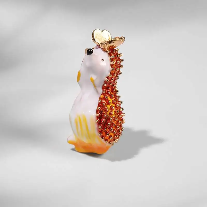 

Женское украшение в виде животного, забавный зимний дизайн, Милая брошь в виде ежика, Роскошные Броши