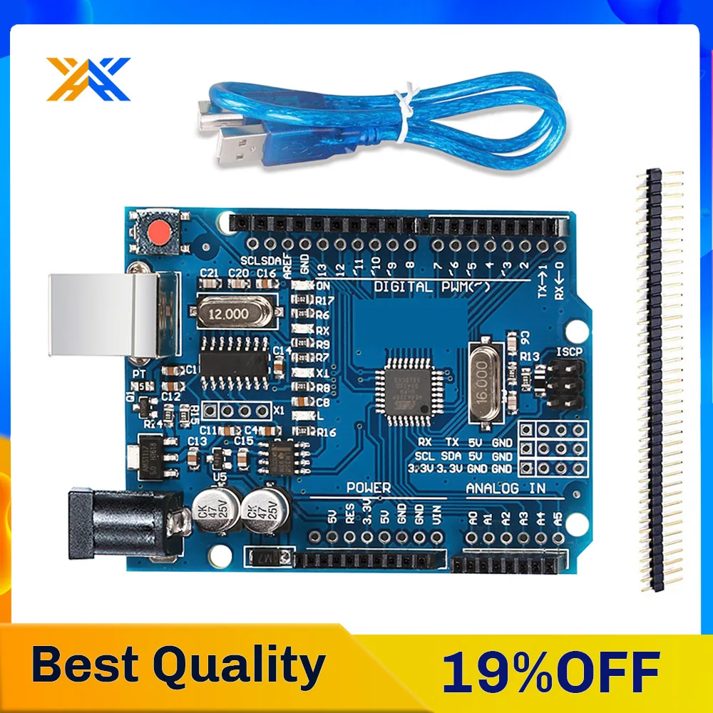 Макетная плата для UNO R3 ATmega328P CH340 CH340G для Arduino UNO R3 с прямым контактным разъемом
Макетная плата для UNO R3 ATmega328P CH340 CH340G для Arduino UNO R3 с прямым контактным разъемом