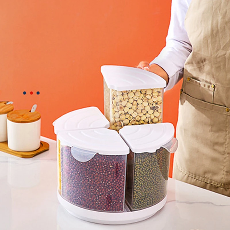 Food Storage Box Rotatable Multi-Functional Dividing Rice Bucket Household Insect and Moisture Proof Grains Organizer
Food Storage Box Rotatable Multi-Functional Dividing Rice Bucket Household Insect and Moisture Proof Grains Organizer