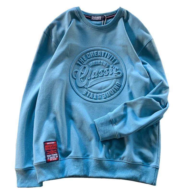 American Sweater Men's Spring and Autumn New Japanese Hong Kong Style Trendy Tops Embossed Loose round Neck Long Sleeve Pullover
American Sweater Men's Spring and Autumn New Japanese Hong Kong Style Trendy Tops Embossed Loose round Neck Long Sleeve Pullover