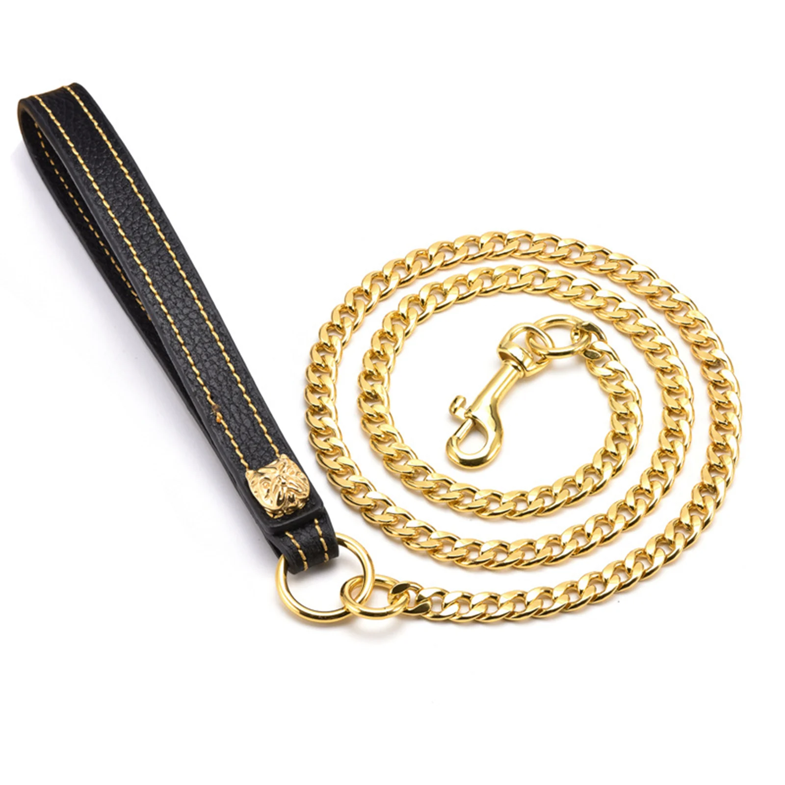Portable Dog Leash Stainless Steel 12mm Width Traction Rope Chain With Padded Handle For Medium Large Dogs
Portable Dog Leash Stainless Steel 12mm Width Traction Rope Chain With Padded Handle For Medium Large Dogs