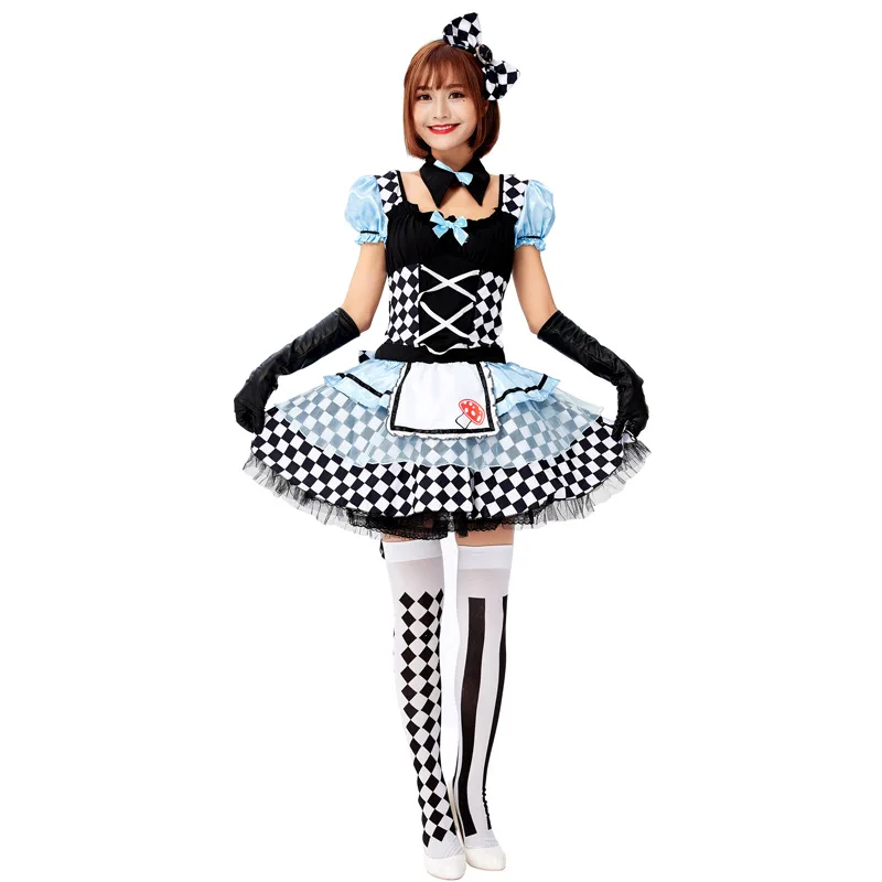Halloween Classic Alice In Wonderland Maid Sweet Lolita Cosplay Costume Blue Party Anime Alice Dream Fancy Dress With Stockings
Halloween Classic Alice In Wonderland Maid Sweet Lolita Cosplay Costume Blue Party Anime Alice Dream Fancy Dress With Stockings
