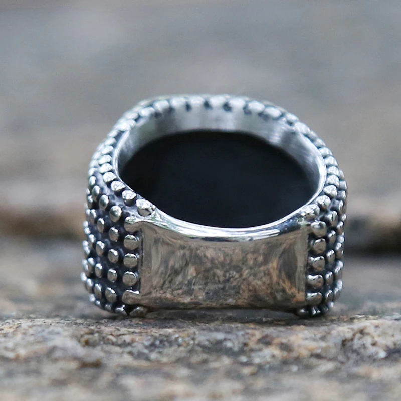 Gothic Black Titanium Steel Bump Ring Men Women Bump Square Stainless Steel Biker Ring Men Punk Rock Ring Jewelry Gift for Him
Gothic Black Titanium Steel Bump Ring Men Women Bump Square Stainless Steel Biker Ring Men Punk Rock Ring Jewelry Gift for Him