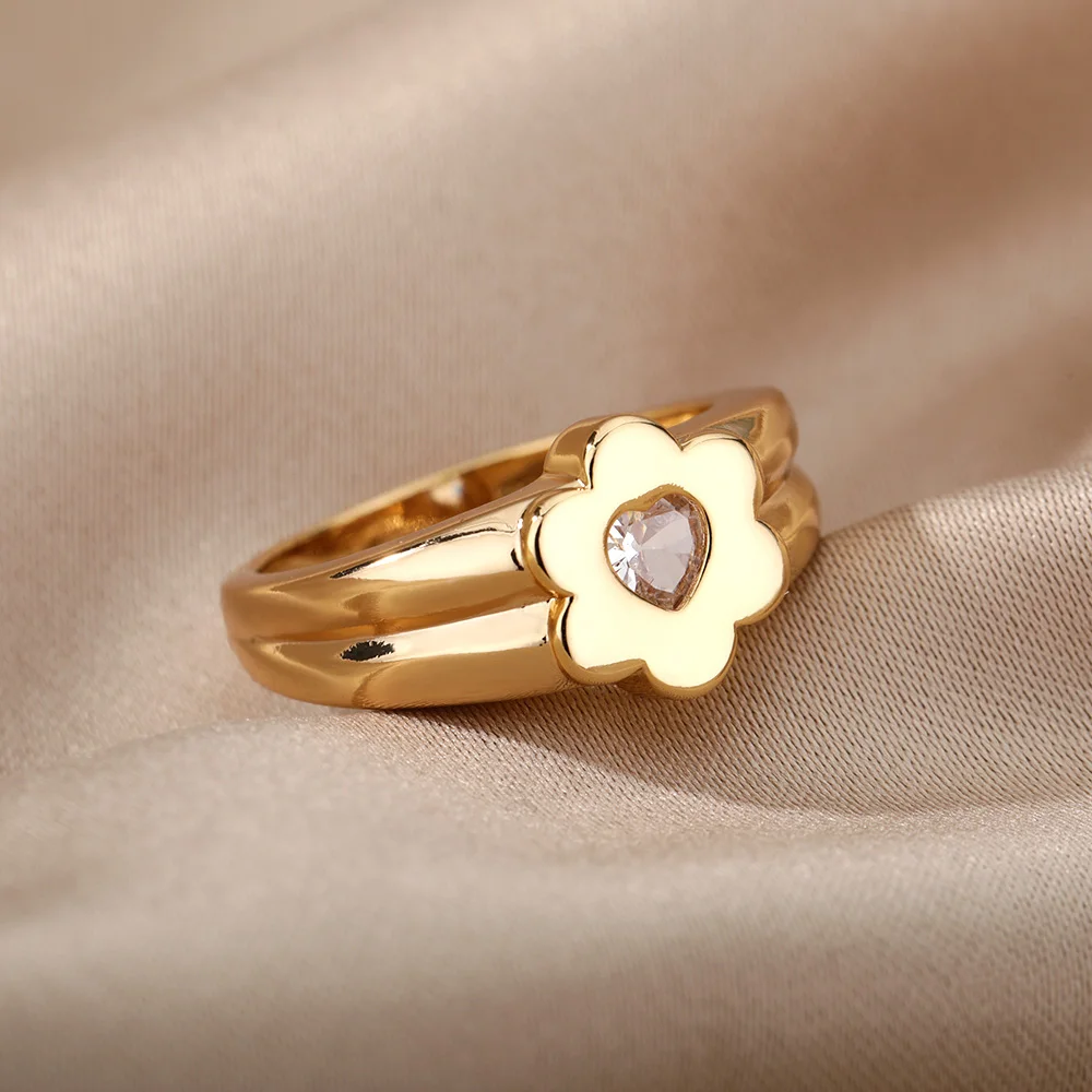 Zircon Crystal Flower Rings For Women Aesthetic Engagement Wedding Ring Korean Style Jewelry Bague Gift
Zircon Crystal Flower Rings For Women Aesthetic Engagement Wedding Ring Korean Style Jewelry Bague Gift