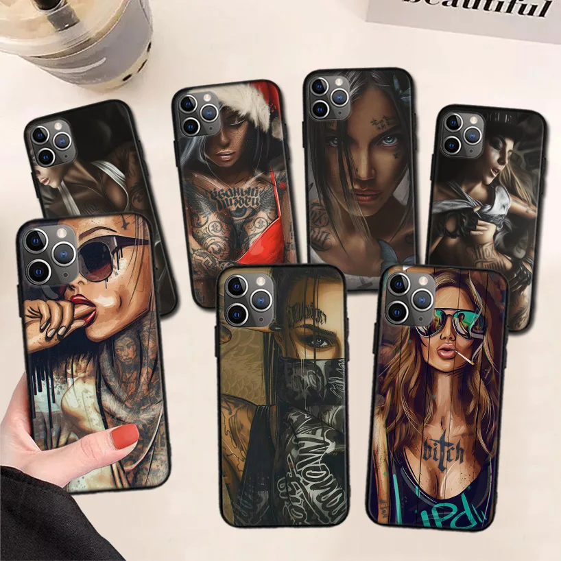 Sexy Sleeve Tattoo Girls Cool Black Phone Case For Apple iPhone 11 13 Pro Max 12 Mini X XS XR 7 Plus 6 6S 8 + SE 5S Pattern Cove
Sexy Sleeve Tattoo Girls Cool Black Phone Case For Apple iPhone 11 13 Pro Max 12 Mini X XS XR 7 Plus 6 6S 8 + SE 5S Pattern Cove