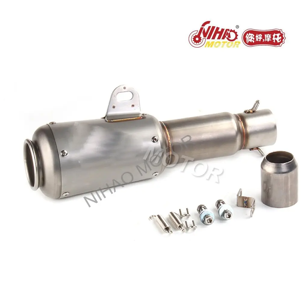 37 BM005SS Universal Stainless Steel Muffler Silence exhaust pipe for akrapovic Motorcycle Scooter Motocross Parts Nihao Motor
37 BM005SS Universal Stainless Steel Muffler Silence exhaust pipe for akrapovic Motorcycle Scooter Motocross Parts Nihao Motor