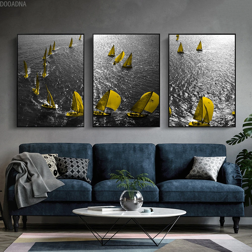 Modern murals, sailing boats, art wall posters, living room, bedroom, home decoration, Nordic personality style, canvas prints
Modern murals, sailing boats, art wall posters, living room, bedroom, home decoration, Nordic personality style, canvas prints