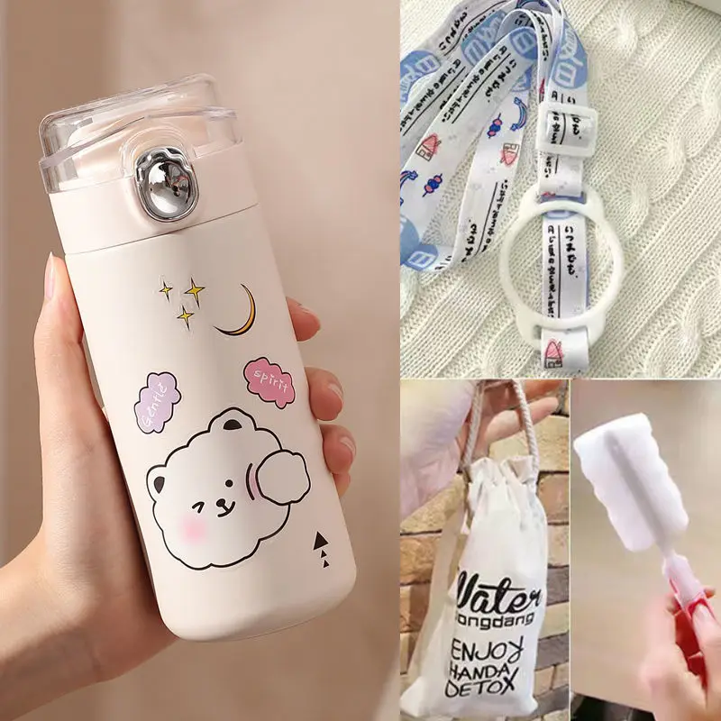 Cartoon Cute Bear Thermos Bottle Kawaii Rabbit Stainless Steel Vacuum Flasks Portable Travel Leakproof Water Bottle Thermo Cups
Cartoon Cute Bear Thermos Bottle Kawaii Rabbit Stainless Steel Vacuum Flasks Portable Travel Leakproof Water Bottle Thermo Cups