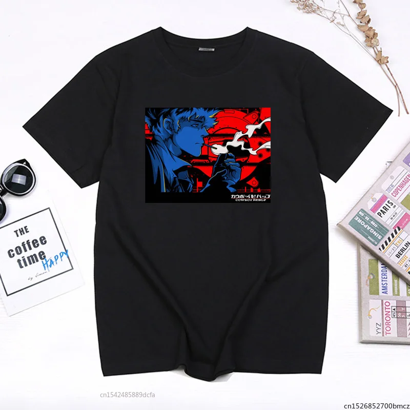 Cool Spike Spiegel Graphic Anime T Shirt Cowboy Bebop Space Womenga Casual Loose Vintage Cartoon Women Tops Tee Streetwear
Cool Spike Spiegel Graphic Anime T Shirt Cowboy Bebop Space Womenga Casual Loose Vintage Cartoon Women Tops Tee Streetwear