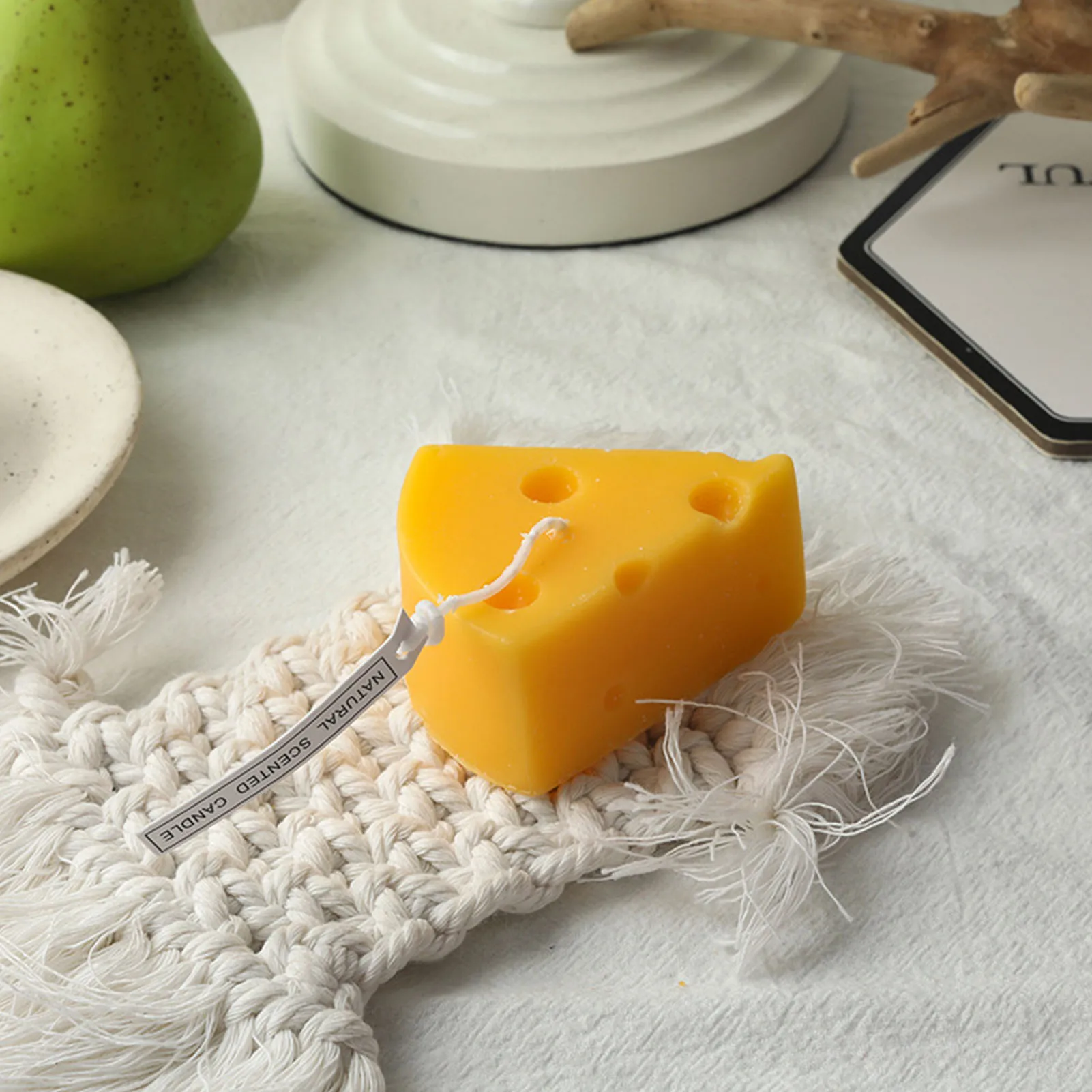 Ароматизированная Свеча из соевого воска с лимоном апельсином сыром