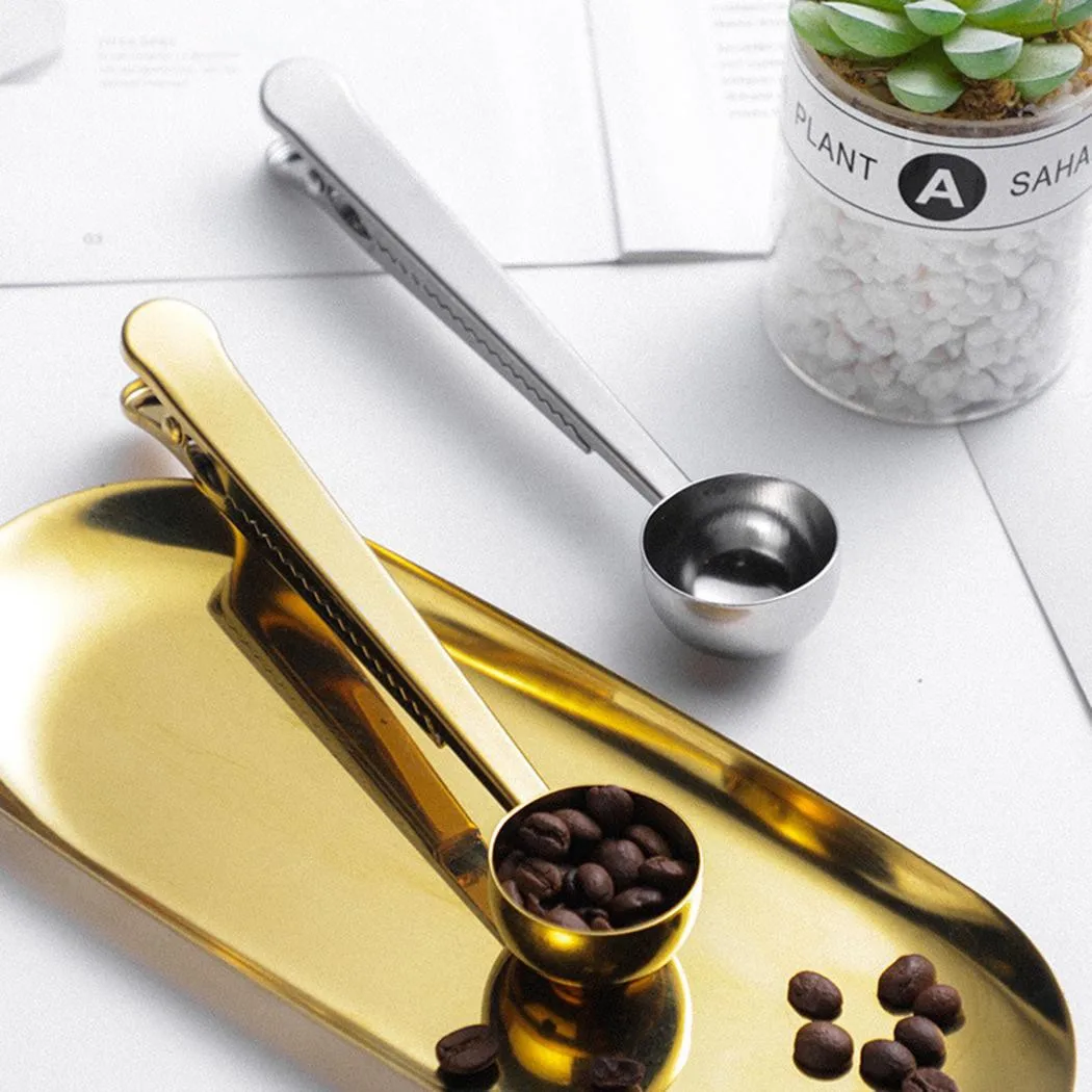 Tea Coffee Measuring Spoon Two-in-one Stainless Steel Coffee Scoop with Sealing Clip Multi-function Tools Kitchen Accessories
Tea Coffee Measuring Spoon Two-in-one Stainless Steel Coffee Scoop with Sealing Clip Multi-function Tools Kitchen Accessories