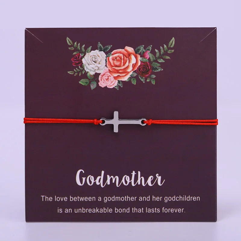 Godmother Cross Charm Bracelets Heart Adjustable Bracelets Mother Daughter Best Friends Lover Women Girl Couple Fashion Jewelry
Godmother Cross Charm Bracelets Heart Adjustable Bracelets Mother Daughter Best Friends Lover Women Girl Couple Fashion Jewelry