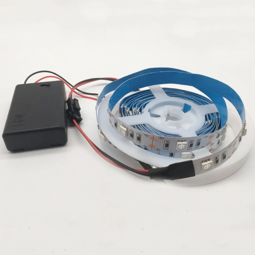 USB / Battery Powered 5V UV led strip light 395-405nm Ultraviolet 5050 SMD 30led/m Flexible blacklight DJ Fluorescence party 2m | Лампы и