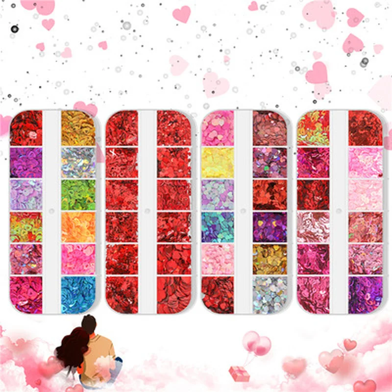 12pcs in 1 Nail Art Sequins Love Lips Letter Nail Sequins Decoration Valentine's Day Nail Sequins DIY Nail Art Jewelry Tools
12pcs in 1 Nail Art Sequins Love Lips Letter Nail Sequins Decoration Valentine's Day Nail Sequins DIY Nail Art Jewelry Tools