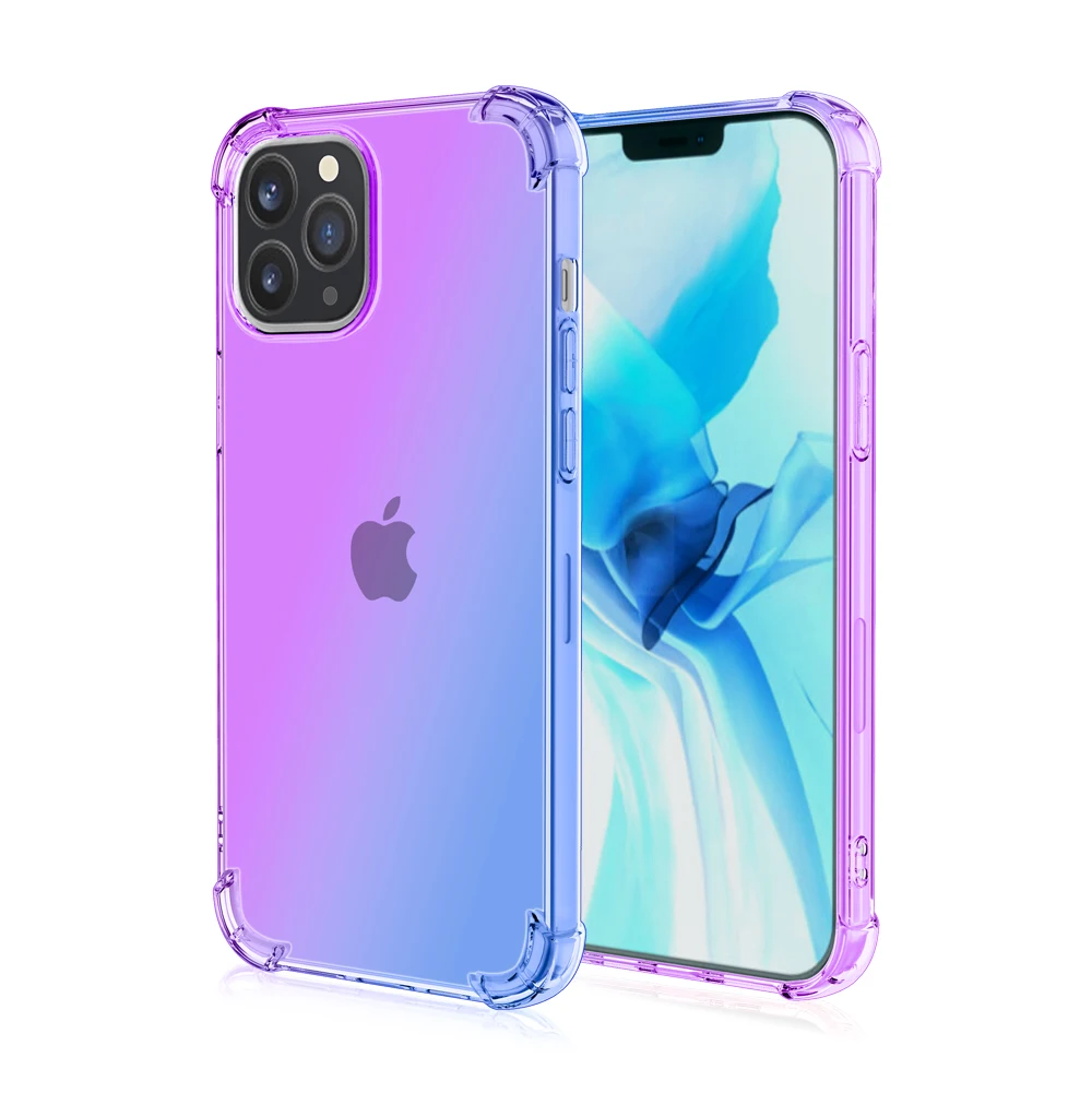 Ultra Thin iPhone12 Case Clear Cute Gradient Shockproof Bumper Protective Cell Phone Back Cover , Soft TPU Silicone Phone Cover
Ultra Thin iPhone12 Case Clear Cute Gradient Shockproof Bumper Protective Cell Phone Back Cover , Soft TPU Silicone Phone Cover