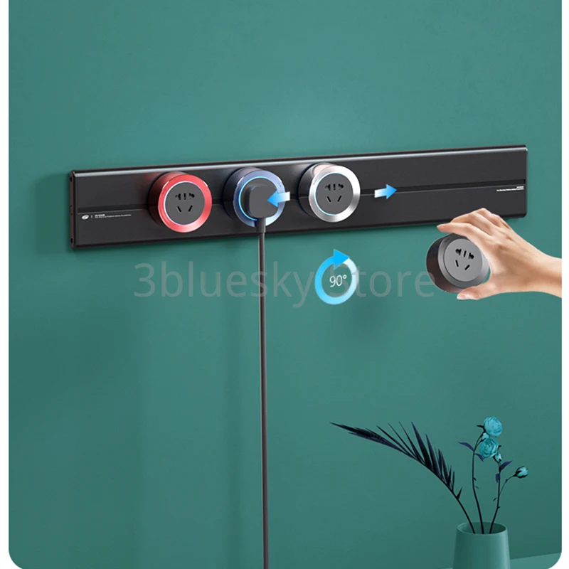 250V Wall Mounted Electrical Orbital Wireless Power Track 75cm +4 Sockets CN UK Universal Adapters Outlet Plug Black Gray Silver
250V Wall Mounted Electrical Orbital Wireless Power Track 75cm +4 Sockets CN UK Universal Adapters Outlet Plug Black Gray Silver