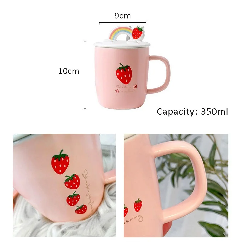 Cute strawberry ceramic cup pink girl heart mug with mobile phone holder cover spoon creative coffee water cup
Cute strawberry ceramic cup pink girl heart mug with mobile phone holder cover spoon creative coffee water cup