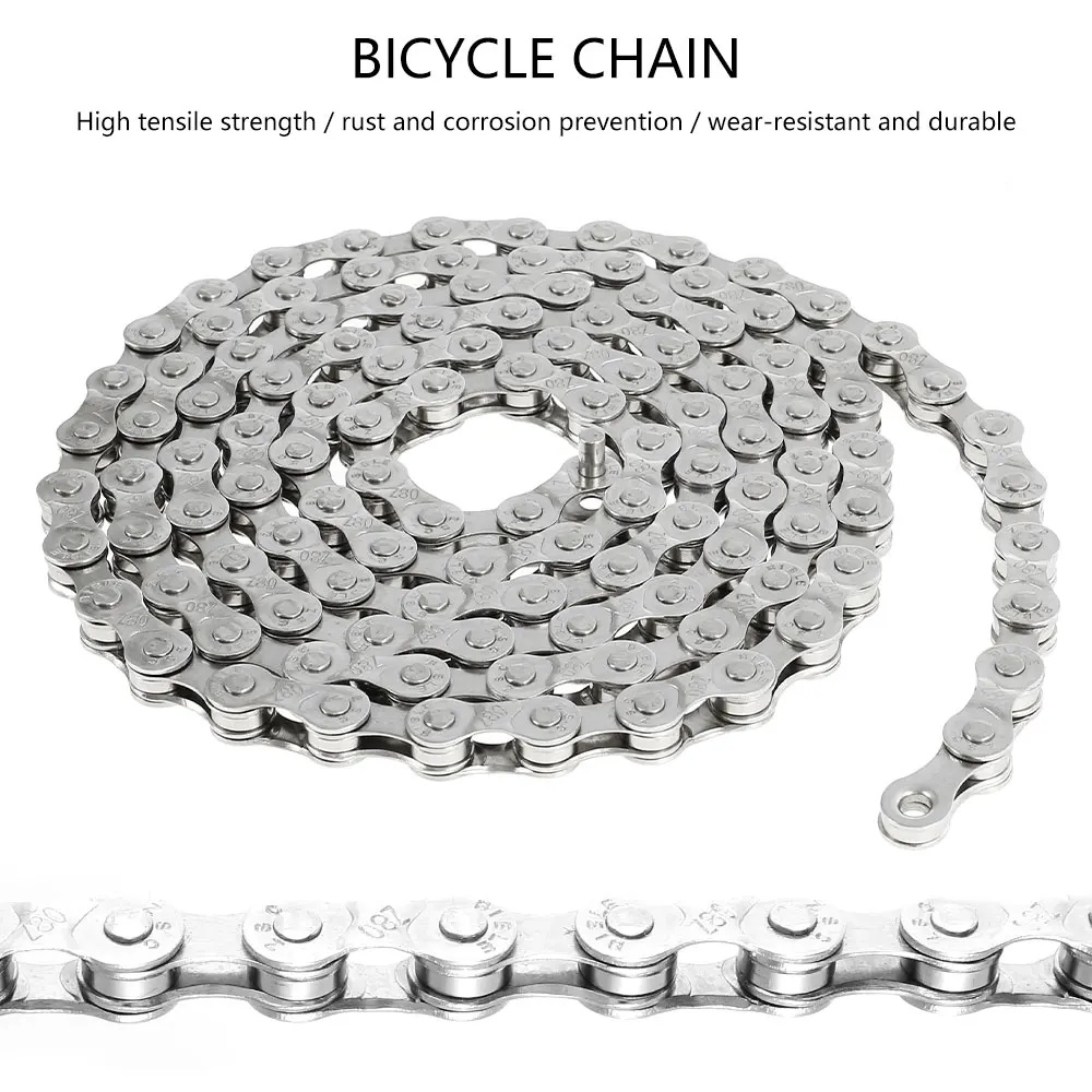 Bicycle Chain 6 7 8 Speed Velocidade Titanium Rainbow Gold Silver Mountain Road Bike MTB Chains Part 116 Links Bike Accessories