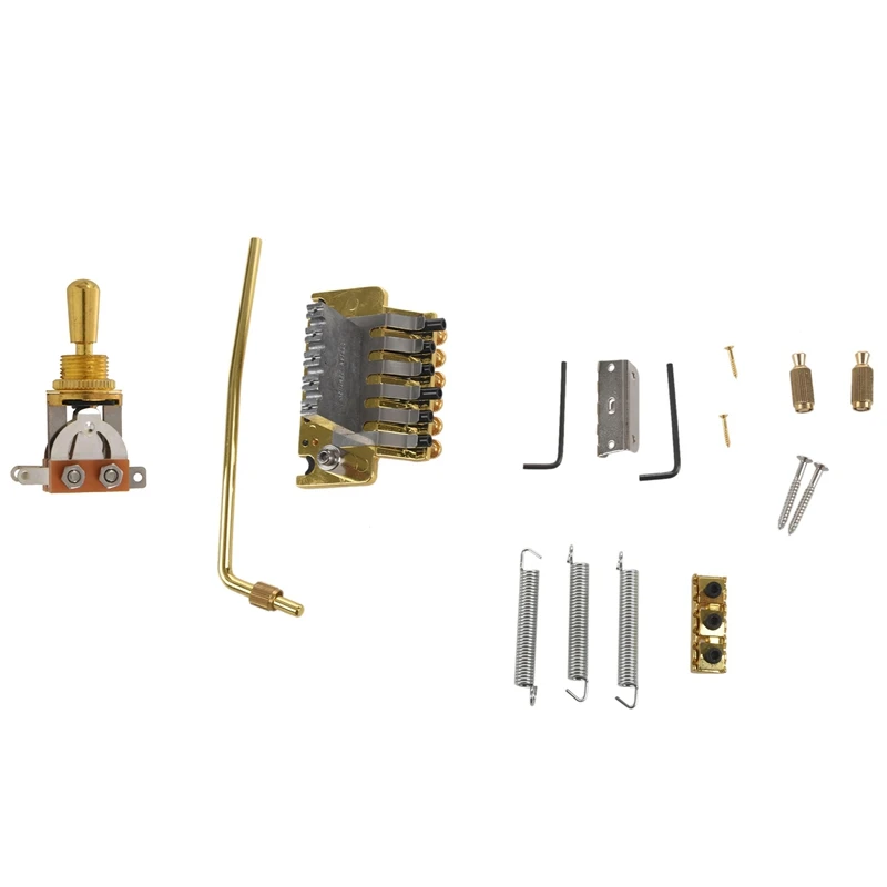 Gold Electric Guitar 3 Way Toggle Switch Pickup Selector Switch & Electric Guitar Tremolo Bridge Systems
Gold Electric Guitar 3 Way Toggle Switch Pickup Selector Switch & Electric Guitar Tremolo Bridge Systems