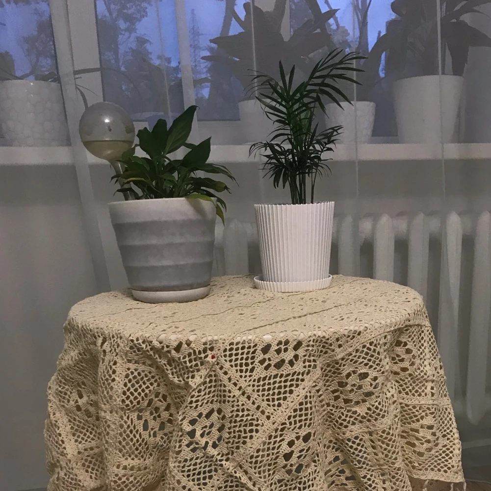 Hand Crochet Round Cotton Tassels Knit Tablecloth Dining Table Cover Cloth Home Hotel Textile for Christmas Wedding Decora
Hand Crochet Round Cotton Tassels Knit Tablecloth Dining Table Cover Cloth Home Hotel Textile for Christmas Wedding Decora
