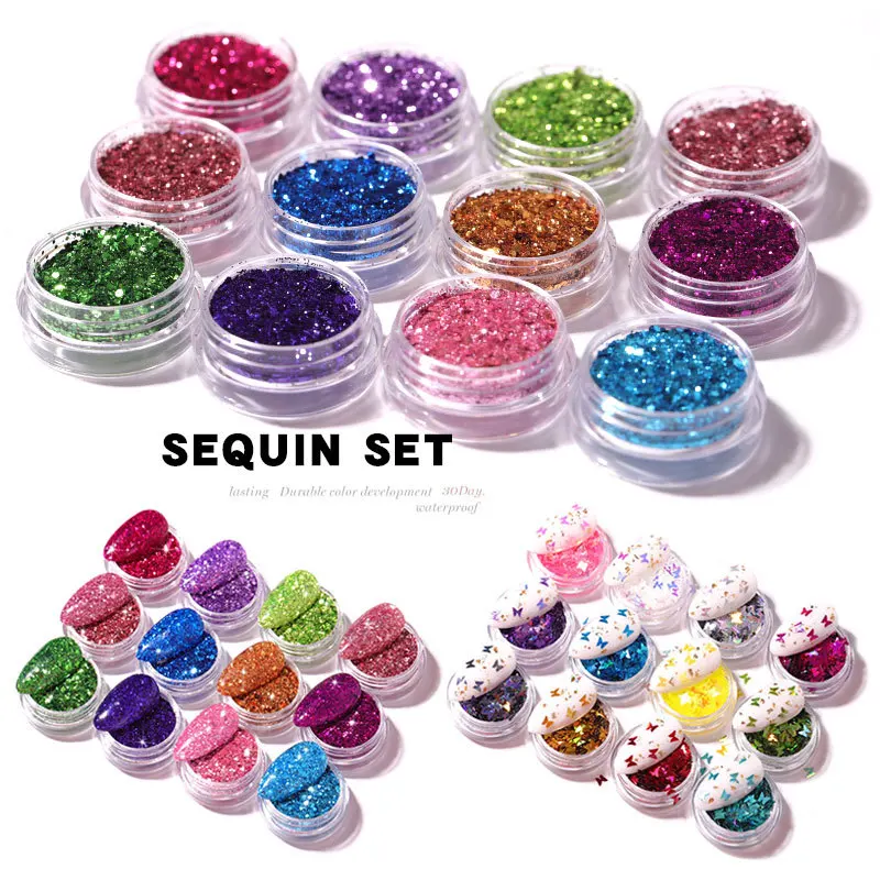 12PCS Nail Glitter Sequins Acrylic Designs Mixed manicure Laser magic star butterfly Mickey Nail Decoration Sequin accessories
12PCS Nail Glitter Sequins Acrylic Designs Mixed manicure Laser magic star butterfly Mickey Nail Decoration Sequin accessories