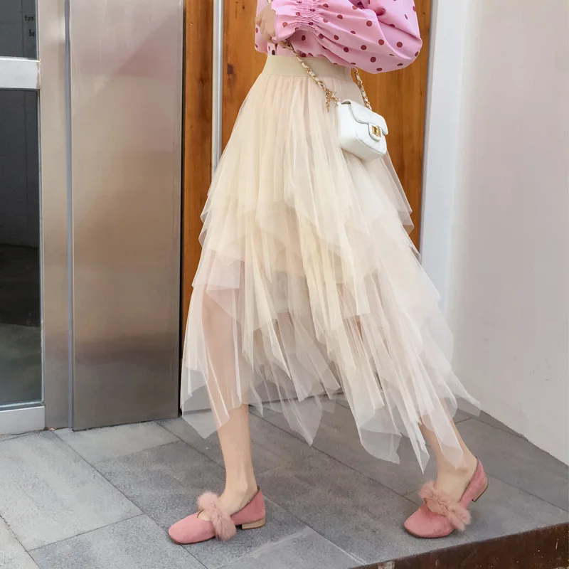 Korean version of the multi-layer asymmetric gauze high-waisted cake for women One Size black tulle petticoat tango skirt
Korean version of the multi-layer asymmetric gauze high-waisted cake for women One Size black tulle petticoat tango skirt
