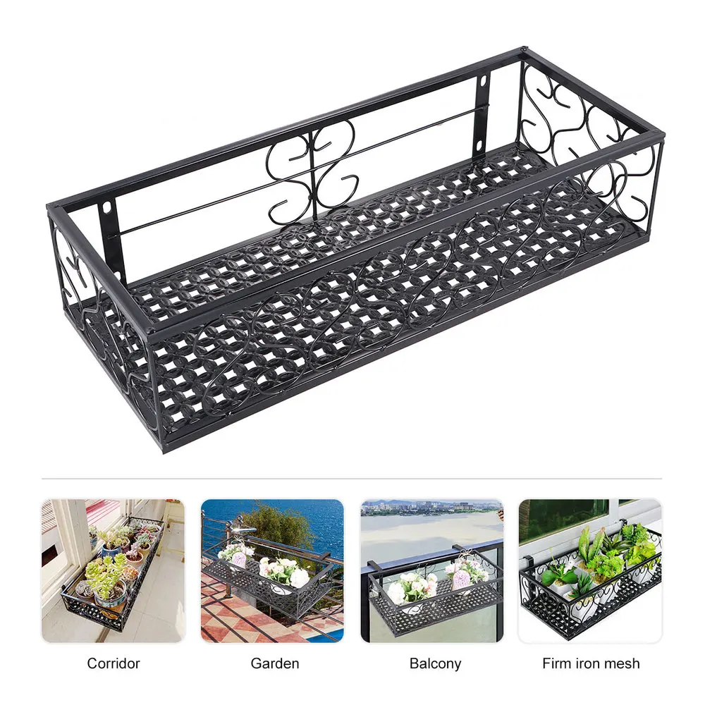 1pc Balcony Hanging Guardrail Flower Stand Plant Succulent Railing Flower Pot Planting Shelf (Black)
1pc Balcony Hanging Guardrail Flower Stand Plant Succulent Railing Flower Pot Planting Shelf (Black)