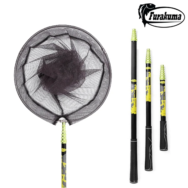 Furakuma Fishing landing hand Nets 4M 3M 2.1M Folding Carbon rod Nylon Collapsible steel Tackle tank Hole Depth Dipfor fishing
Furakuma Fishing landing hand Nets 4M 3M 2.1M Folding Carbon rod Nylon Collapsible steel Tackle tank Hole Depth Dipfor fishing