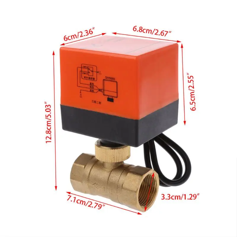 Electric Motorized Brass Ball Valve DN25 AC 220V 2 Way 3-Wire with Actuator T3EA
Electric Motorized Brass Ball Valve DN25 AC 220V 2 Way 3-Wire with Actuator T3EA