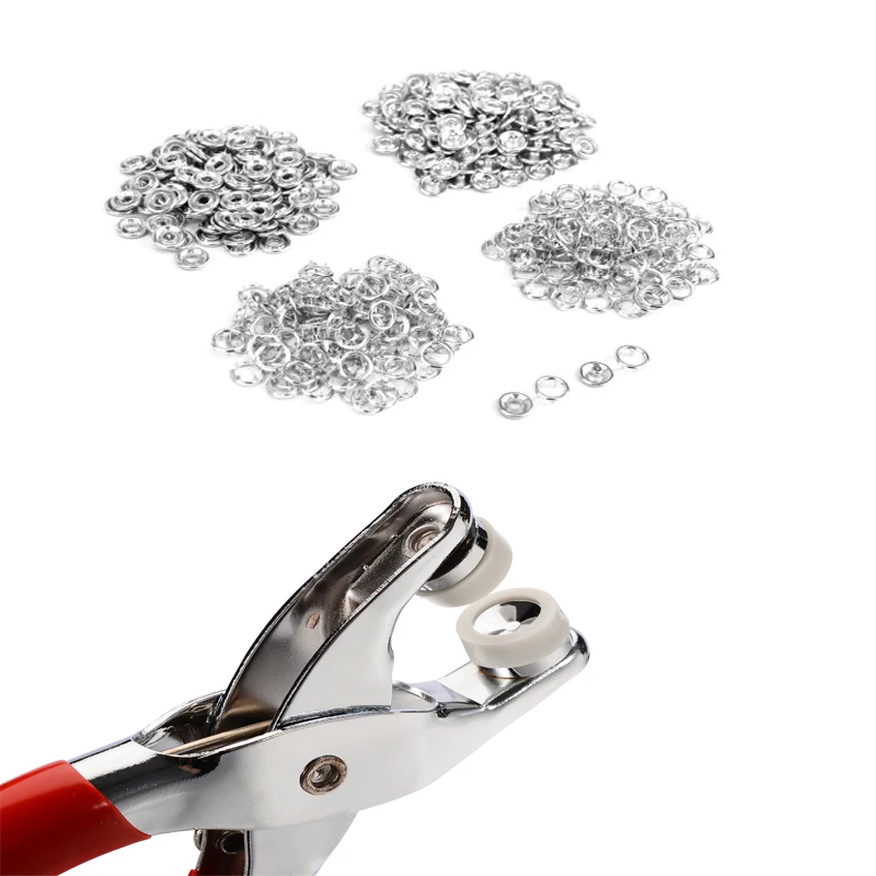 25 Sets 9.5mm Metal Prong Rings Press Studs Snap Fasteners with Plier Tools Kit for DIY Bandana Bibs Baby Grows Fabric Keyrings 
25 Sets 9.5mm Metal Prong Rings Press Studs Snap Fasteners with Plier Tools Kit for DIY Bandana Bibs Baby Grows Fabric Keyrings