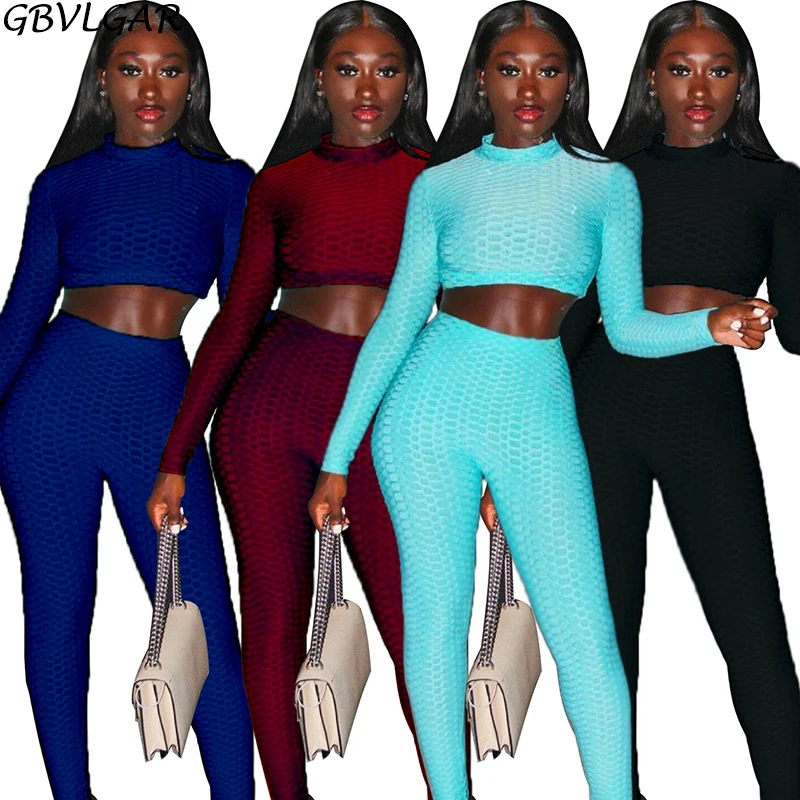 Casual Tracksuit Fish-Scale Pattern Crop Tops Ankle-Length Pants Sportwear Set Hot Sale Winter Women Plus Size Two Pieces Suits
Casual Tracksuit Fish-Scale Pattern Crop Tops Ankle-Length Pants Sportwear Set Hot Sale Winter Women Plus Size Two Pieces Suits